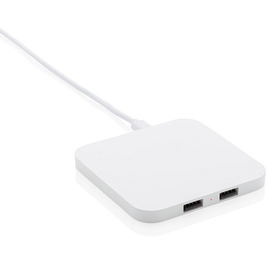 XD COLLECTION Wireless Charger mit USB-Ports 10W, weiß XD COLLECTION Wireless Charger mit USB-Ports 10W, weiß