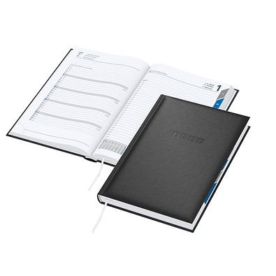 Geiger-Notes Buchkalender VIP Manager Register TivoliSoft 2026, schwarz