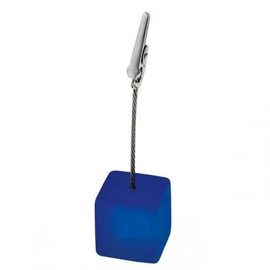 Memohalter Cube, blau/gefrostet Memohalter Cube, blau/gefrostet