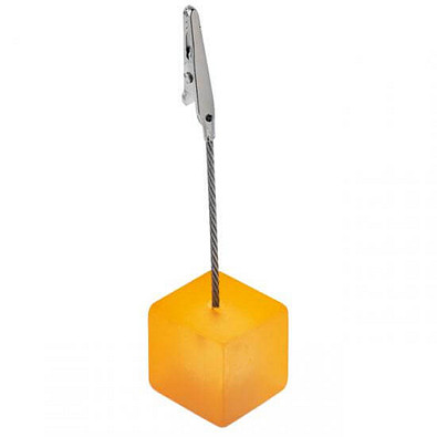 Memohalter Cube, orange/gefrostet Memohalter Cube, orange/gefrostet