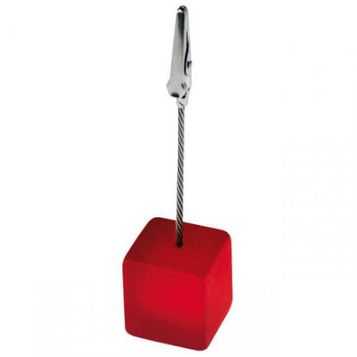 Memohalter Cube, rot/gefrostet Memohalter Cube, rot/gefrostet