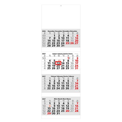 Geiger-Notes 4-Monats-Block-Wandkalender Blick 2027, weiß