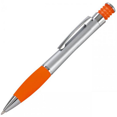 LANCE Druckkugelschreiber Nevada, vsilber/orange LANCE Druckkugelschreiber Nevada, vsilber/orange