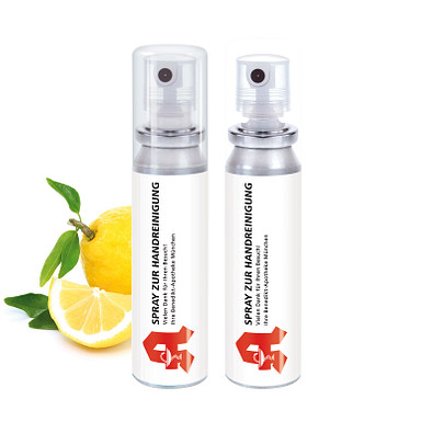 Handreinigungsspray antibakteriell, inkl. Druck auf Body Label, 20 ml Pocket Spray