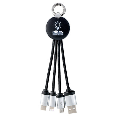 reeves® 3 in 1 Ladekabel mit Beleuchtung Puhalani, weiß reeves® 3 in 1 Ladekabel mit Beleuchtung Puhalani, weiß