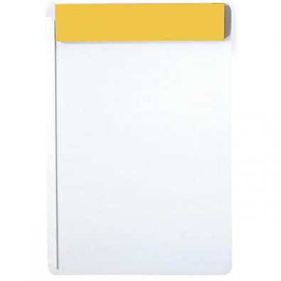 Schreibbrett, weiß/gelb
