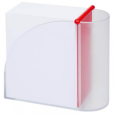 Zettelbox Pintu, rot/transparent