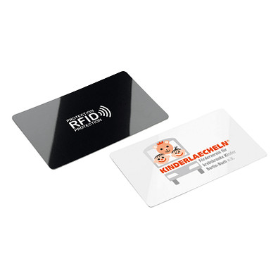 RFID Anti Skim Karte, schwarz/weiß RFID Anti Skim Karte, schwarz/weiß