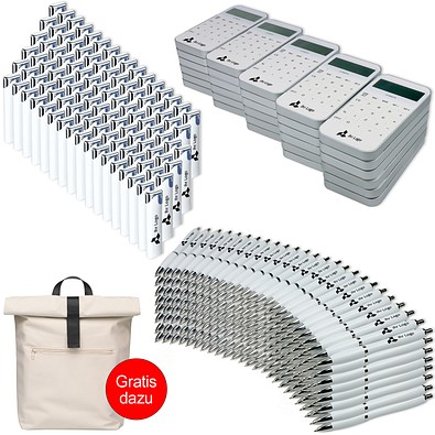 Werbe-Sparset, 331-tlg., inkl. Druck, Weiß