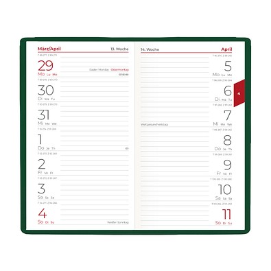 Taschenplaner Moldau PVC, grün