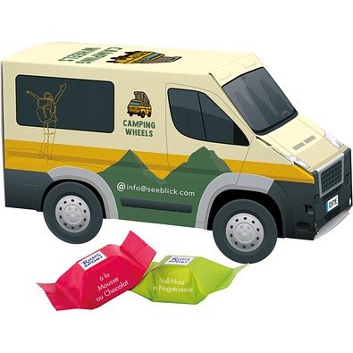 3D-Präsent Transporter, Ritter SPORT Schokowürfel, inkl. Druck
