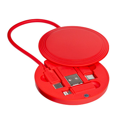 4-in-1 Ladekabel REEVES-CONVERTICS COLOR, rot