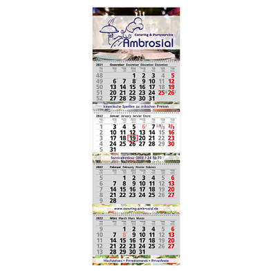 Block-Wandkalender mit Wire-O-Bindung 2022, 4 Block Kalender Block-Wandkalender mit Wire-O-Bindung 2022, 4 Block Kalender
