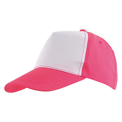 5-Panel-Cap SHINY,pink, weiß