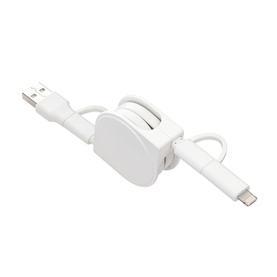 6-in-1 Ladekabel REEVES-SNAKE II, weiß