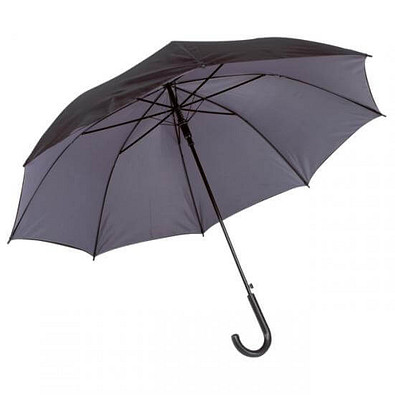 Automatik-Stockschirme Panda, Schwarz/Grau