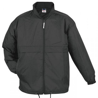 B&C Collection Unisex Windbreaker Jacke, schwarz, S