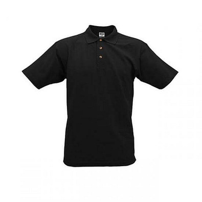 JAMES & NICHOLSON Unisex Poloshirt, schwarz, M