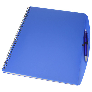 Notizbuch mit Kugelschreiber Busy, DIN A4, Blau Notizbuch mit Kugelschreiber Busy, DIN A4, Blau
