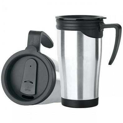 Auto-Isolierbecher Hot Cup, Silber Auto-Isolierbecher Hot Cup, Silber