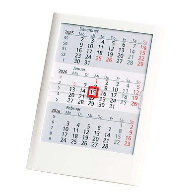 2-Jahres-Tischkalender 2026/2027, weiß