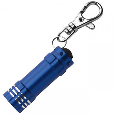 LED-Minilampe mit Karabiner, blau LED-Minilampe mit Karabiner, blau