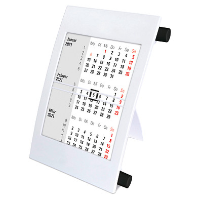 2-Jahres-Tischkalender 2021/2022, Weiß/Schwarz 2-Jahres-Tischkalender 2021/2022, Weiß/Schwarz