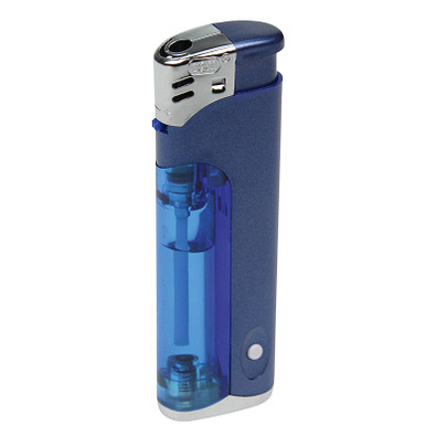 Piezo LED-Feuerzeug Light Fire, blau/matt Piezo LED-Feuerzeug Light Fire, blau/matt
