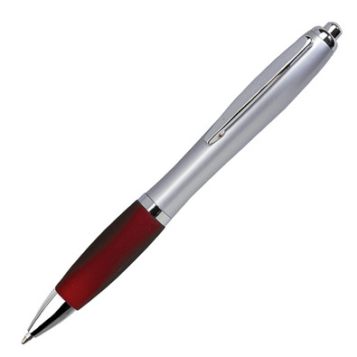 Kugelschreiber Rio Satin, silber/bordeaux Kugelschreiber Rio Satin, silber/bordeaux