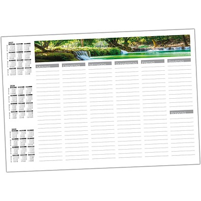 Schreibunterlage, 1-fbg. Druck, mit Kalender 2026/2027 und Wochentagen