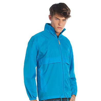 B&C Collection Unisex Windbreaker Jacke, hellblau, S
