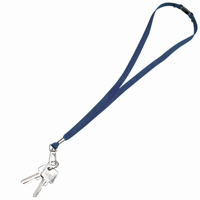 Schlüsselband,10 mm, inkl. Druck, dunkelblau