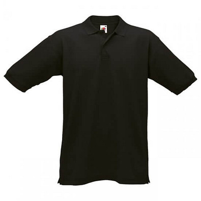 FRUIT OF THE LOOM® Unisex Poloshirt Pique, schwarz, XL