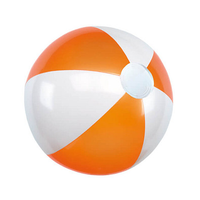 Farbe Strandball orange-weiß Wasserball 