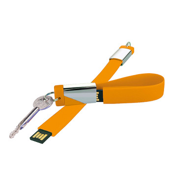 Design-Schlüsselanhänger mit USB-Stick, 8 GB, orange Design-Schlüsselanhänger mit USB-Stick, 8 GB, orange