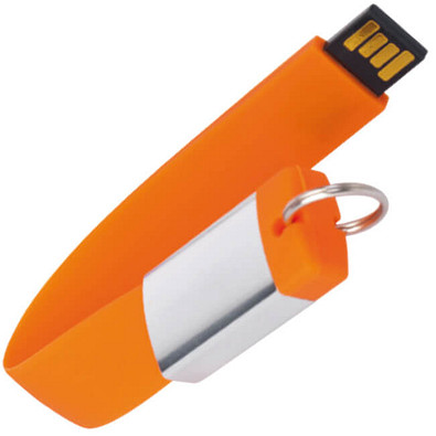 Design-Schlüsselanhänger mit USB-Stick, 8 GB, orange Design-Schlüsselanhänger mit USB-Stick, 8 GB, orange