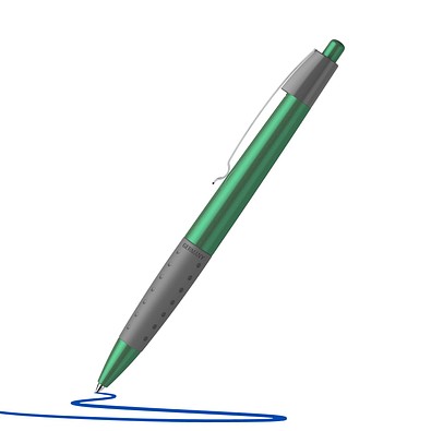 Schneider Druckkugelschreiber Loox, blaue Mine, grün/metallic