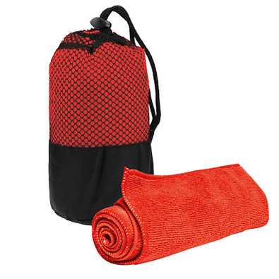 Werbeartikel Handtuch - Erfolgreiche Bettmer.de | rot Sport Microfaser