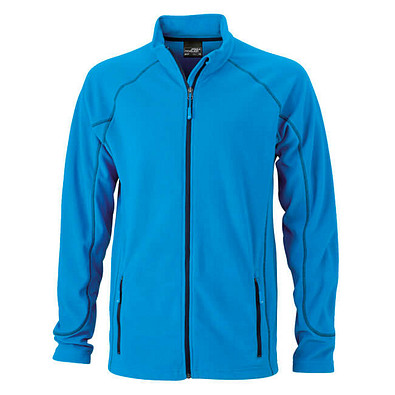 JAMES & NICHOLSON Unisex Fleecejacke, blau, XXL