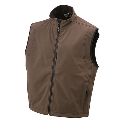 JAMES & NICHOLSON Unisex Softshell-Weste, braun, S