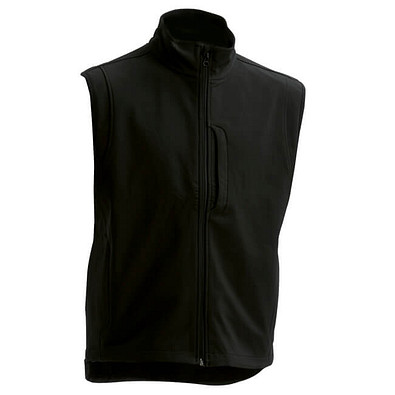 JAMES & NICHOLSON Unisex Softshell-Weste, schwarz, XL