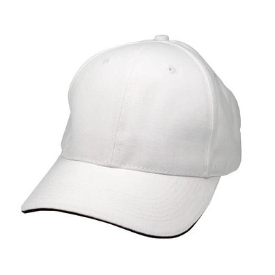 6-Panel-Sandwich-Cap, weiß/navy