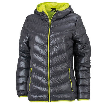 JAMES & NICHOLSON Damen Daunenjacke, grau/gelb, M JAMES & NICHOLSON Damen Daunenjacke, grau/gelb, M
