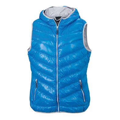 JAMES & NICHOLSON Damen Daunenweste, blau/silber, M