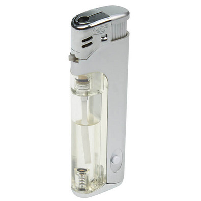 Piezo LED-Feuerzeug Light Fire, silber-metallic Piezo LED-Feuerzeug Light Fire, silber-metallic
