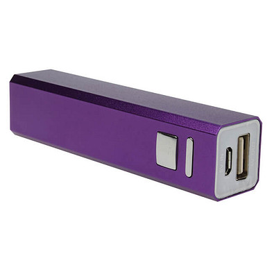 Metall-Ladegerät Powerbank, 2.200 mAh, lila Metall-Ladegerät Powerbank, 2.200 mAh, lila