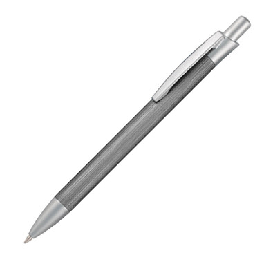 PENKO® Metall-Kugelschreiber Brushed, blaue Mine, titan