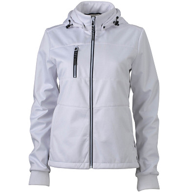 JAMES & NICHOLSON Damen Softshell-Jacke Maritime, weiß/weiß/dunkelblau, S