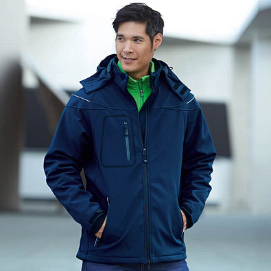 JAMES & NICHOLSON Herren Softshell-Jacke, dunkelblau, XL