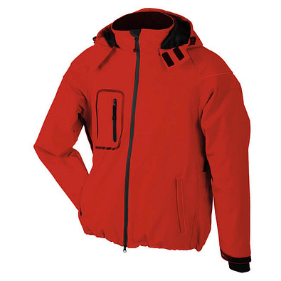 JAMES & NICHOLSON Herren Softshell-Jacke, rot, XXL